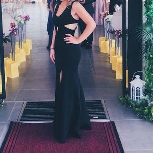 BCBG MAXAZRIA Joy Black Cutout Dress